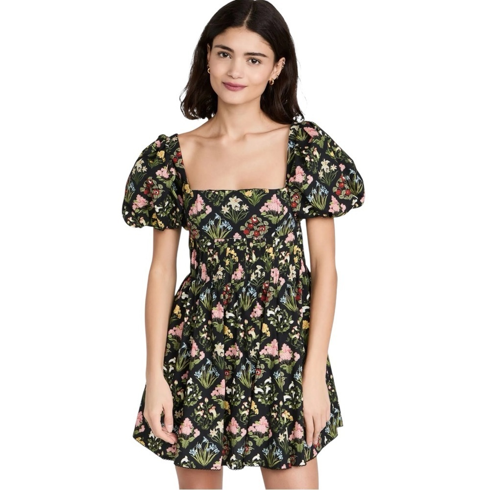 Agua Bendita Carmelo Magdalena Poplin Mini Dress Floral Medium Event Cottagecore